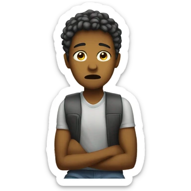 Sad at school sticker