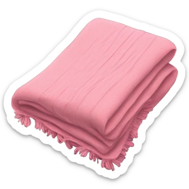 Pink blancket in a brown sofa sticker