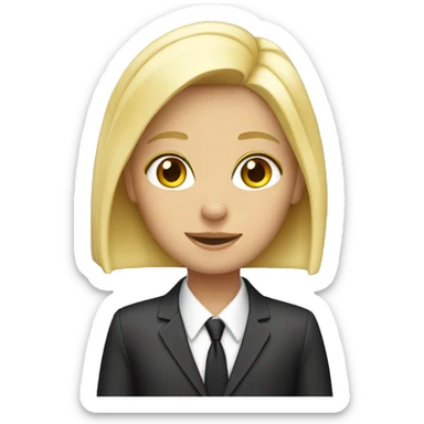 Blond girl wearing suit  sticker