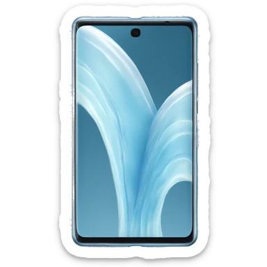 Realistic isolated icy blue samsung galaxy z fold 5 smart phone. sticker