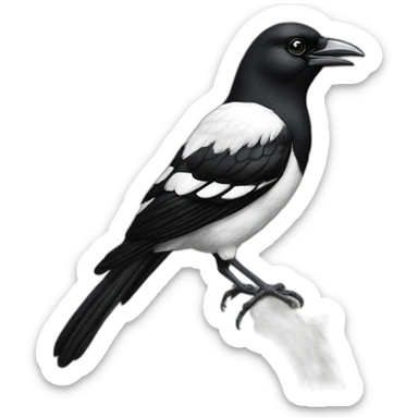Collingwood magpie bird sticker