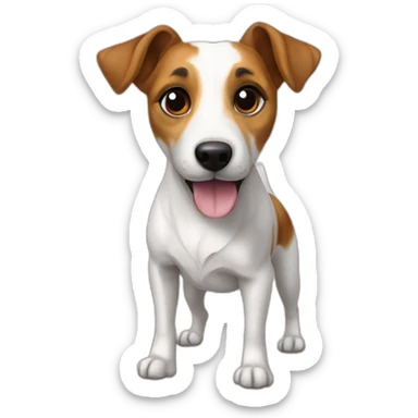 dog Jack Russell Terrier canine realistic full body sticker