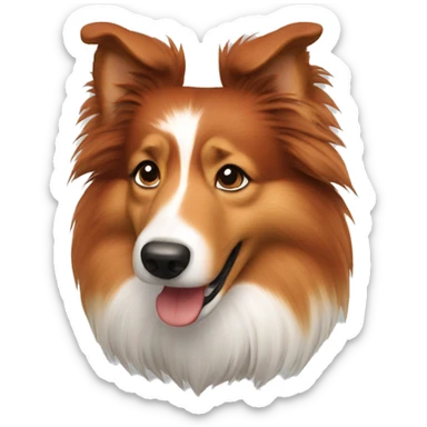 Red sheltie angry sticker
