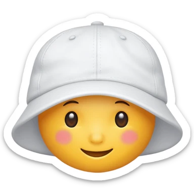 White sunny cap with out person sticker