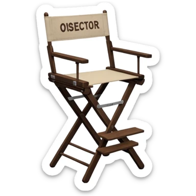 Director’s chair – "osca" foldable chair with “Director” text. sticker