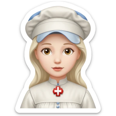 Victorian Nurse in a long dress sticker