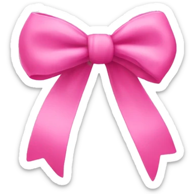 Pink bow sticker