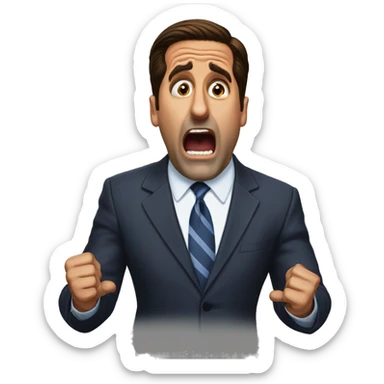 Michael Scott yelling Nooooo sticker