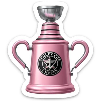 Hellrosa Stanley Cup mit pinkem Anhänger sticker