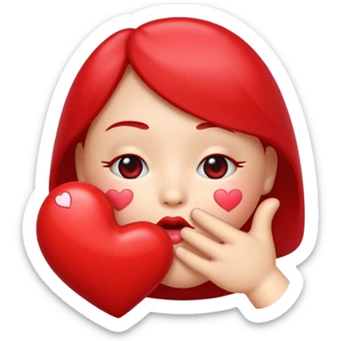 Blowing a kiss emoji sticker
