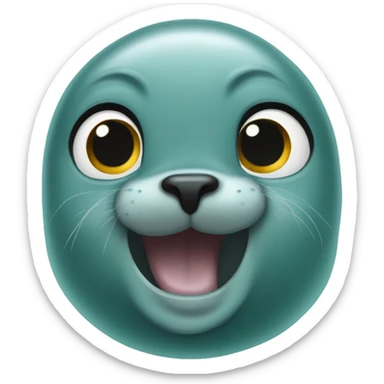 teal seal dizzy sticker