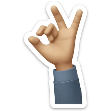 White man raising his arm up to the sky at an angle with his palm open sticker