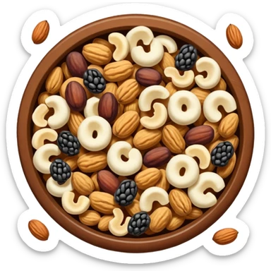 Good Ol' Raisins and Peanuts" (trail mix) sticker