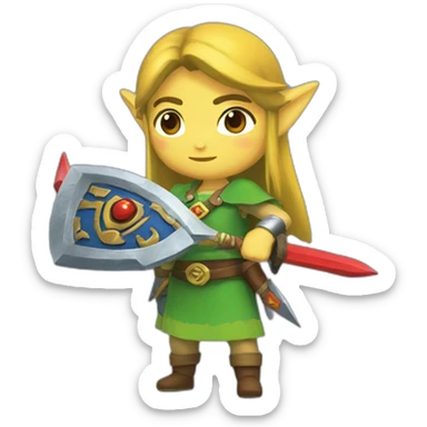 Zelda with an ikurriña sticker