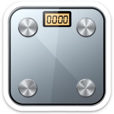 Digital weight scale with 0:00 on it sticker