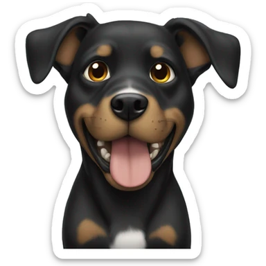 Perro negro  sticker