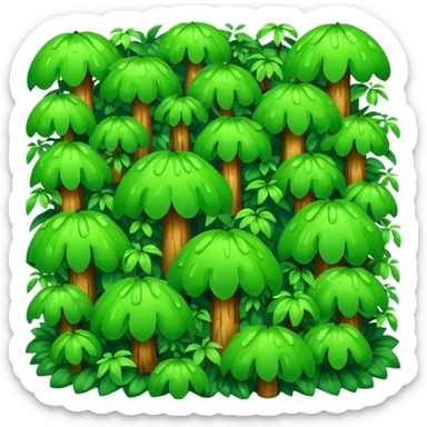 a forest were raining heavily i need a top view  sticker