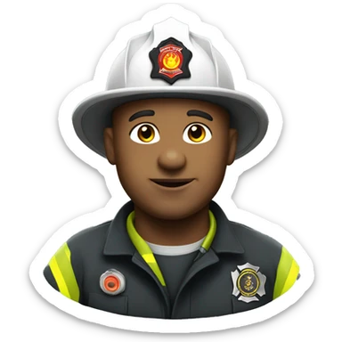 Bald firefighter  sticker