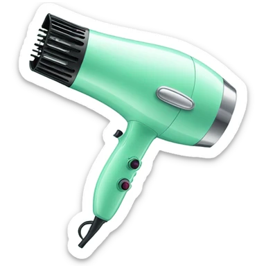 Mint green hairdryer  sticker