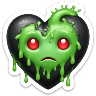 Heart Whit poison sticker