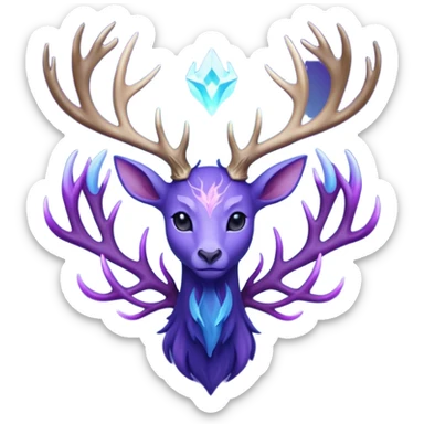 Pokemon legendary cian and purple  xerneas sticker