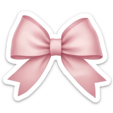 light pink ribbon bow sticker
