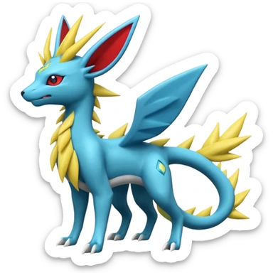 Salamence-Cresselia-Zygarde-Electrike-Jolteon-Manectric-Fakémon-fusion, full body sticker