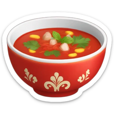 Borsh Ukrainian red soup bowl sticker