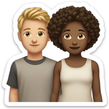 3 white siblings sticker