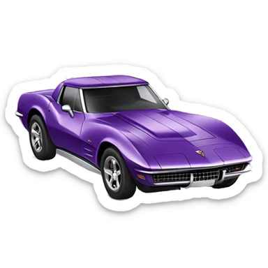 Purple corvette  sticker