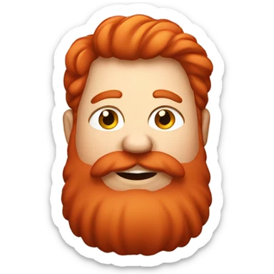 very fat Red headed and Red head beard that very fat sticker