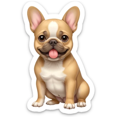 a full body of cute french bulldog sticker