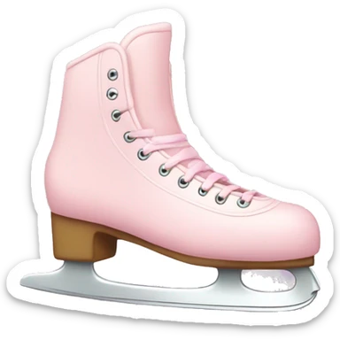 pastel pink ice skates sticker
