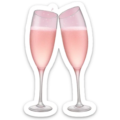 Pink champagne cheers sticker