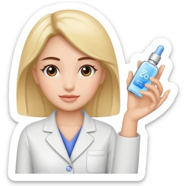 make a person who holds zo skin health cosmetics in her hand  sticker