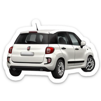 White Fiat 500L 2010 sticker