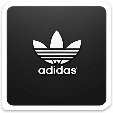 Adidas white stripes black emoji sticker