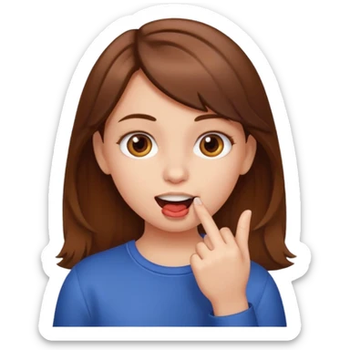 bite your finger girl sticker