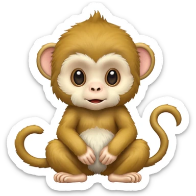 white tamarind monkey sticker