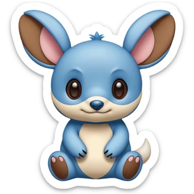 Teddiursa-Stitch-Minccino-fusion  sticker