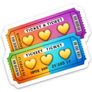 Ticket to get access to the app sticker