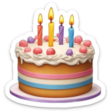 birthday cake sticker