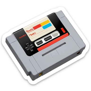 A classic Nintendo NES game cartridge with a colorful label sticker