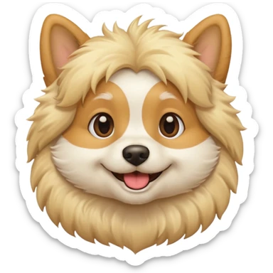 Cute dog blonde sticker