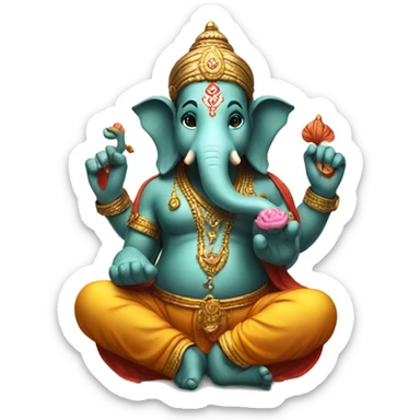 ganesha sitting emoji sticker