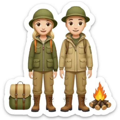 People who are going camping should wear a camping outfit sticker