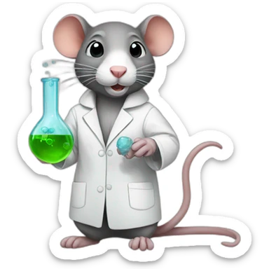 science rat sticker