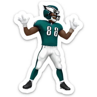 Philadelphia eagles doing bird mime sticker