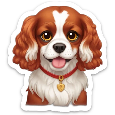 cute-red-demon-king-charles-spaniel sticker