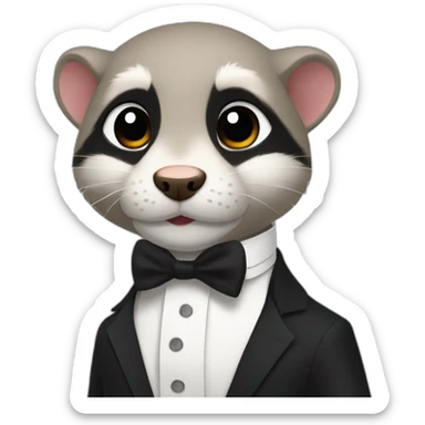 A ferret James Bond sticker